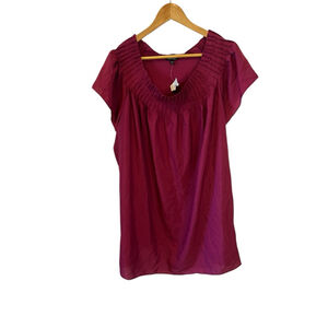New With Tags Women's Burgundy Mini Short Dress 3X